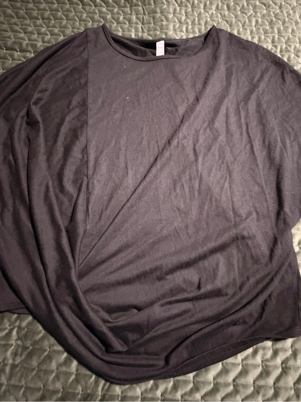 Athleta Black Oversized Asymmetric Dolman Tee Size Medium